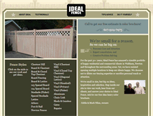 Tablet Screenshot of idealfence.com